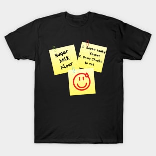 To Do Tasks Sticky Memo T-Shirt